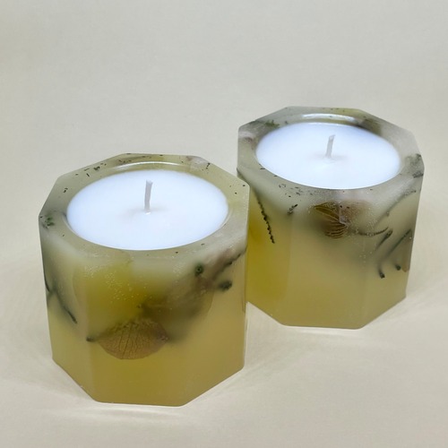 お花のソイアロマキャンドル 〜vanilla green〜