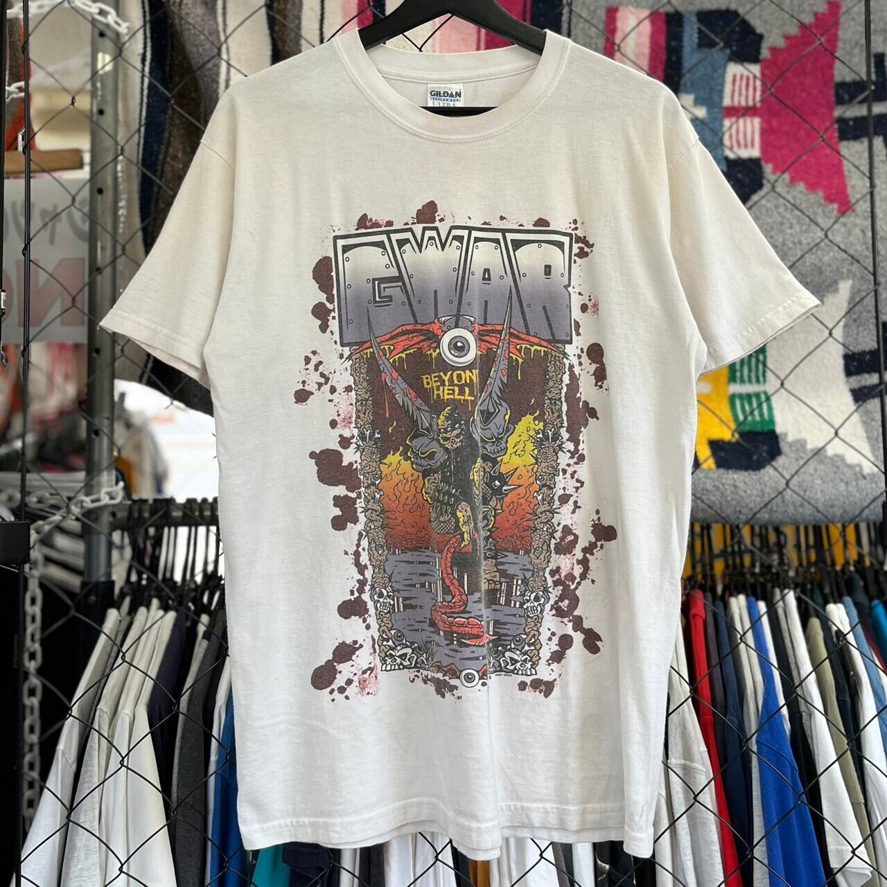 90s GWAR バンドTシャツ ヘヴィメタル スカル プリント M 古着 古着屋