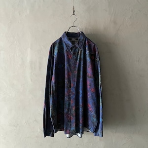 -GOTCHA- ~00's abstract pattern oversize cotton shirt