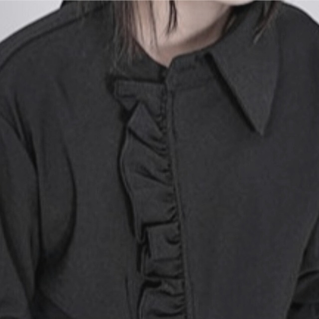 Asymmetric frill shirt 【2color】C0657