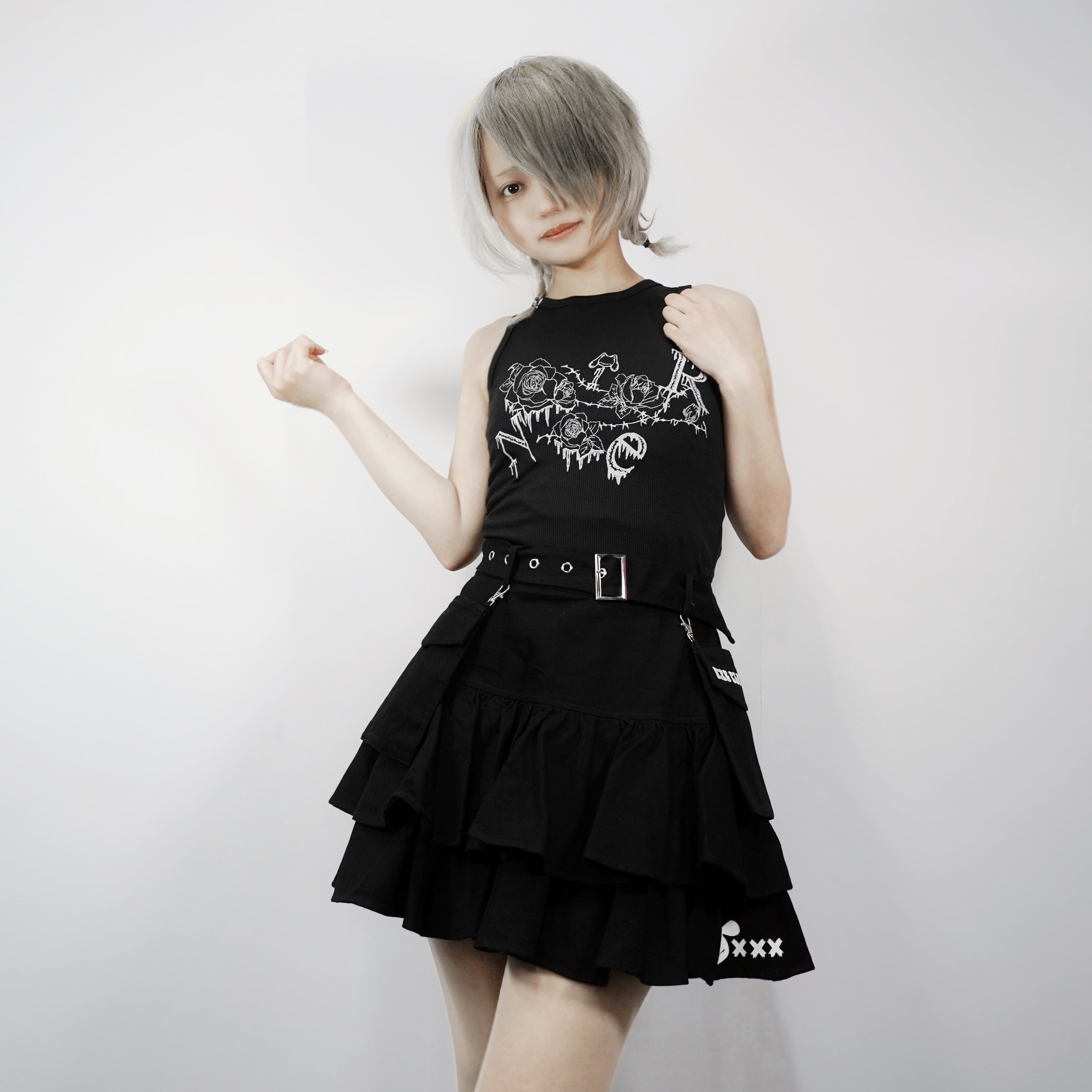 全刺繍GOTHIC ROSEリブタンクトップ | NIER CLOTHING