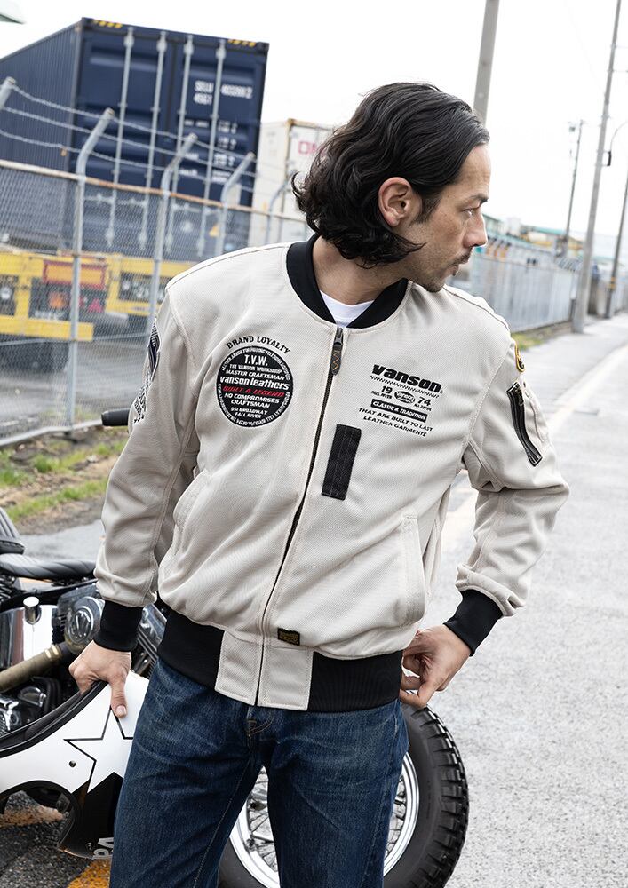 VSE26102S メッシュMA-1ジャケット | vansonleathers