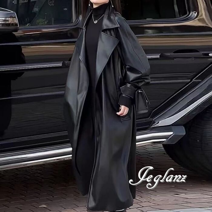 革ジャン レザー ロング コート テーラード マスキュリン 2色 ♪(MB416)τ