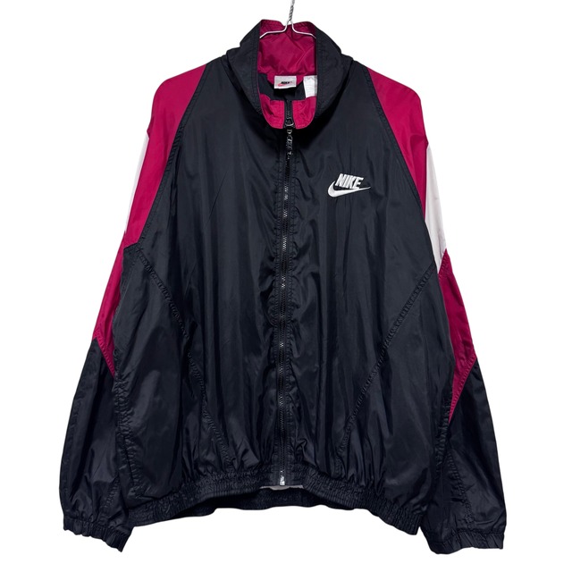 90s NIKE 銀タグ 赤黒 ナイロンジャケット M レッド ブラック | 古着屋 