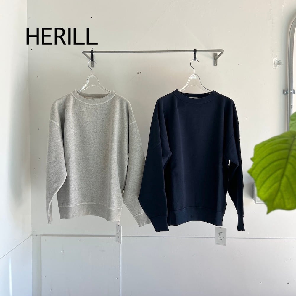 タグ付 HERILL ヘリル Cotton L/S Crewneck HERILL/ヘリル・Crewneck Sweatshirts | a flat shop