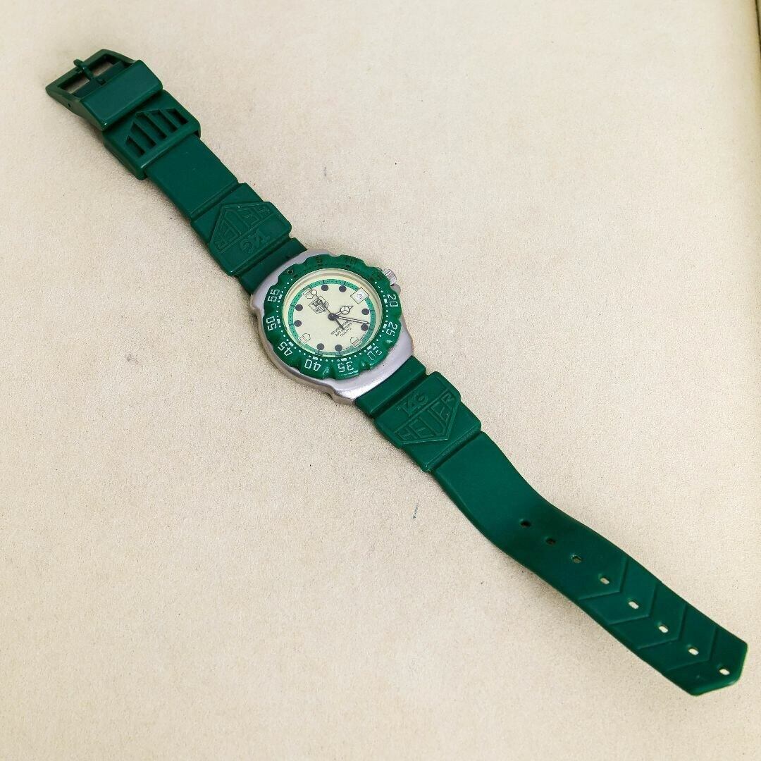 稼働 TAGHEUER 腕時計 プロフェッショナル グリーン 回転ベゼル 稼働 TAGHEUER 腕時計 プロフェッショナル グリーン 回転ベゼル