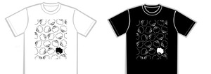 モジャちびTシャツ（ホワイト/ブラック）