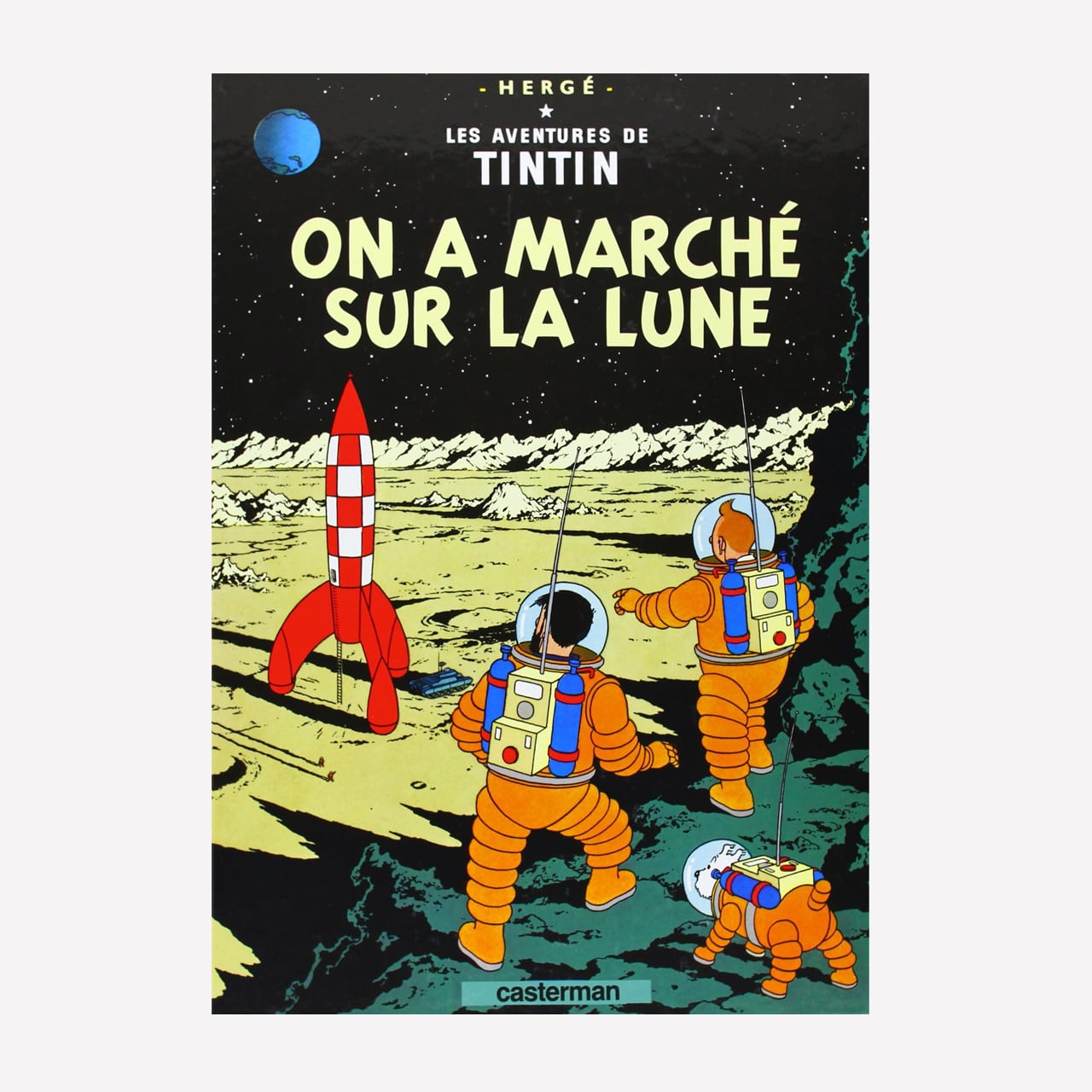 バンドデシネ「Les aventures de Tintin t.17 ; on a marché sur la lune（タンタンの冒険）」BD作家Hergé（エルジェ）