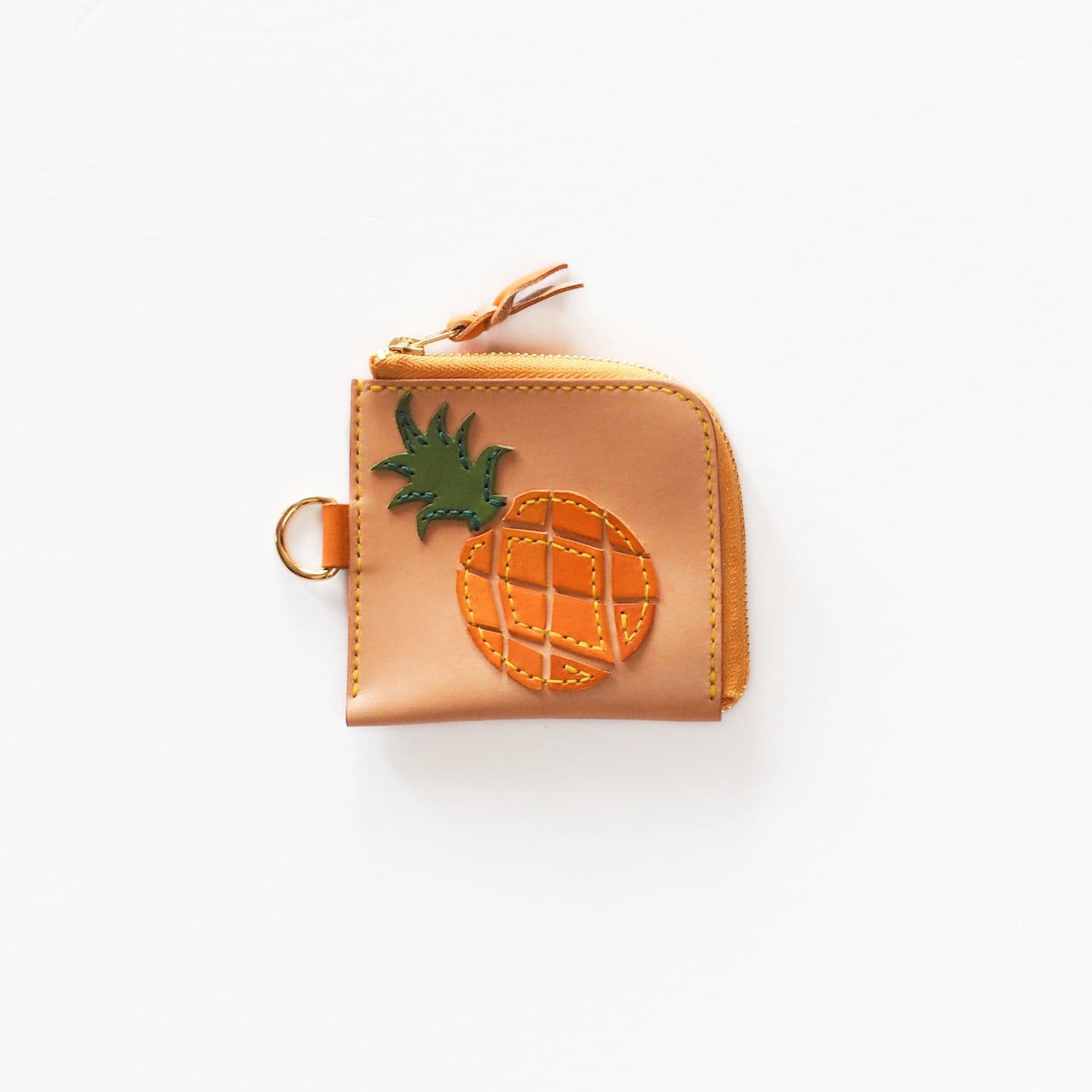 受注製作】パイナップル ミニコインパース | サンキングレザークラフト