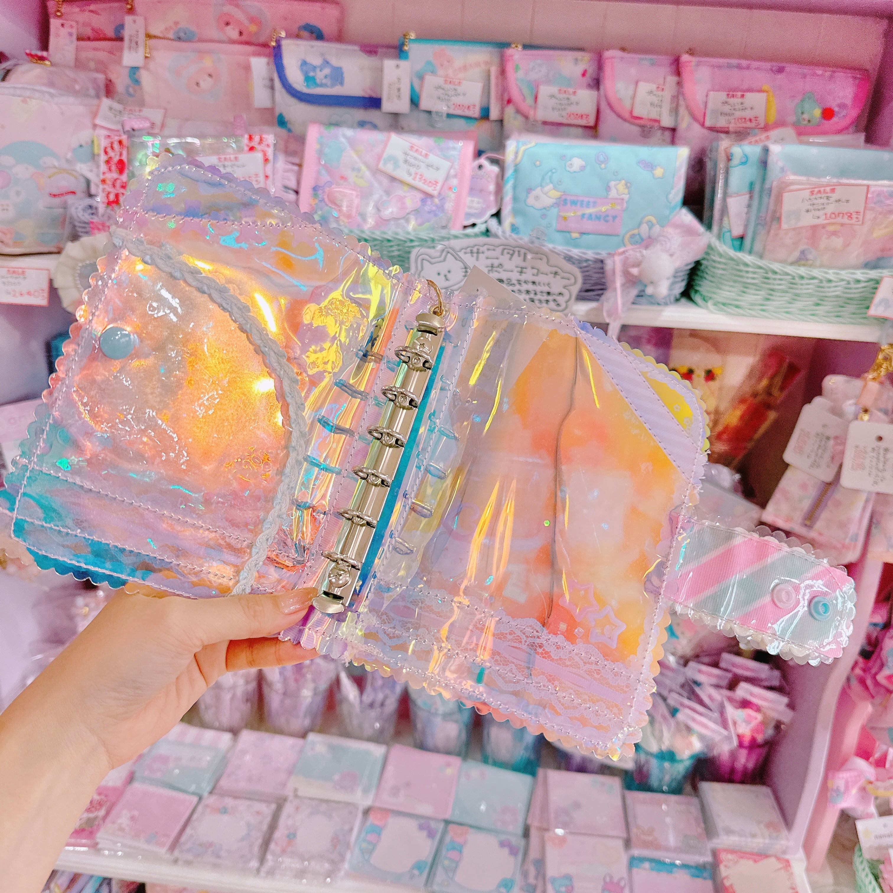 【K2】81-4キラキラA7シール帳（６穴）