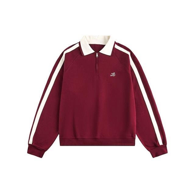 half-zip sweat polo shirt　ハーフジップスウェットポロシャツ　J1281