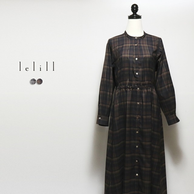 lelill（レリル） バックタックワンピース