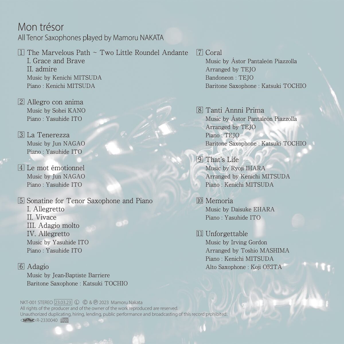 tresor　CD】Mon　Mouton　モン・トレゾール（私の宝物）：仲田守　Library