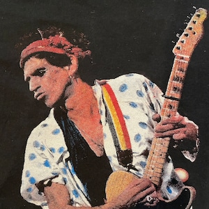 【LECTROGROUNDED】キースリチャーズ バンドTシャツ Keith Richards プリント ストーンズ Lサイズ US古着