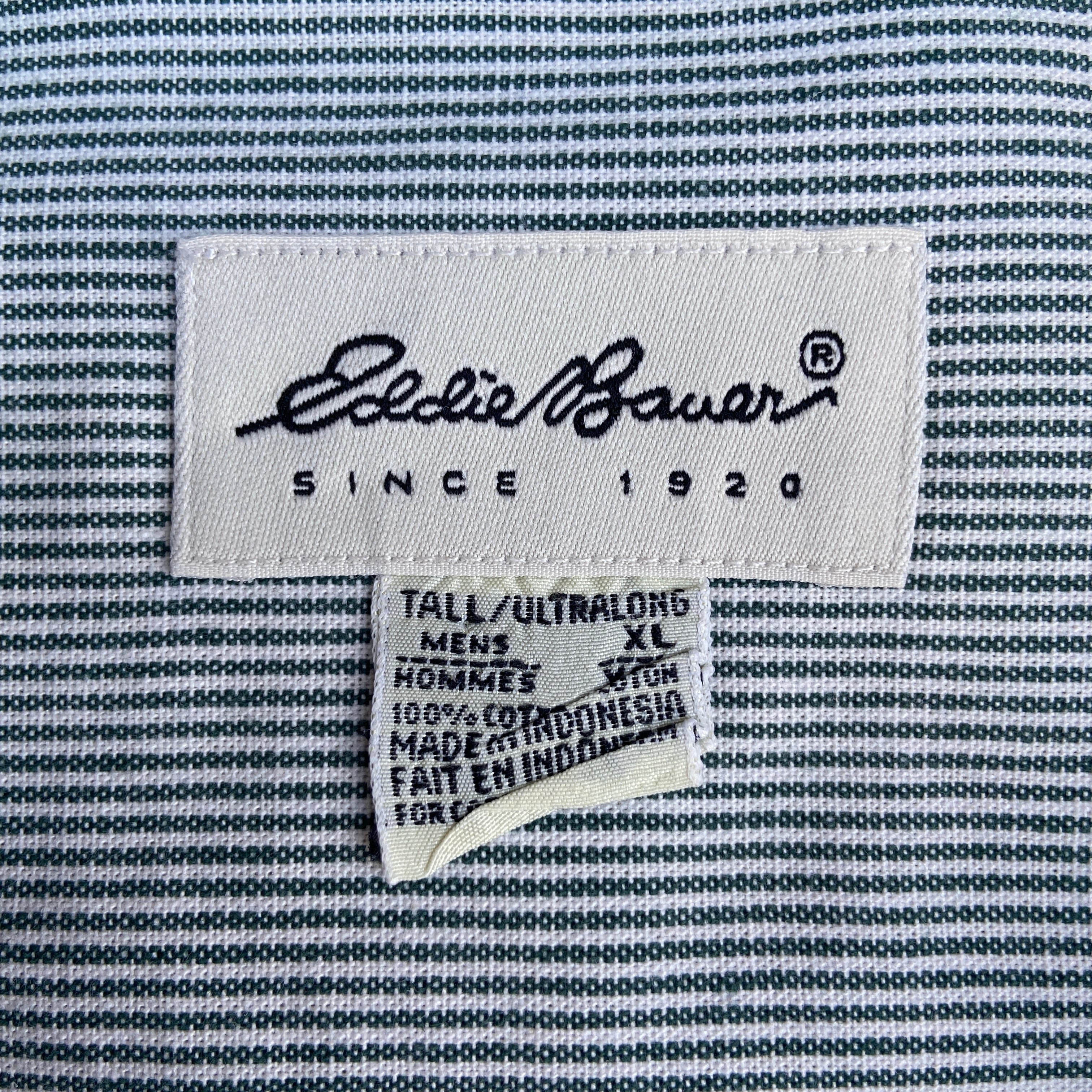90年代 Eddie Bauer エディーバウアー ストライプ ボタンダウン 長袖