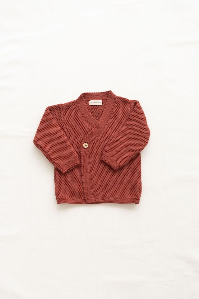FIN&VINCE/knitted wrap cardigan - gingerbread
