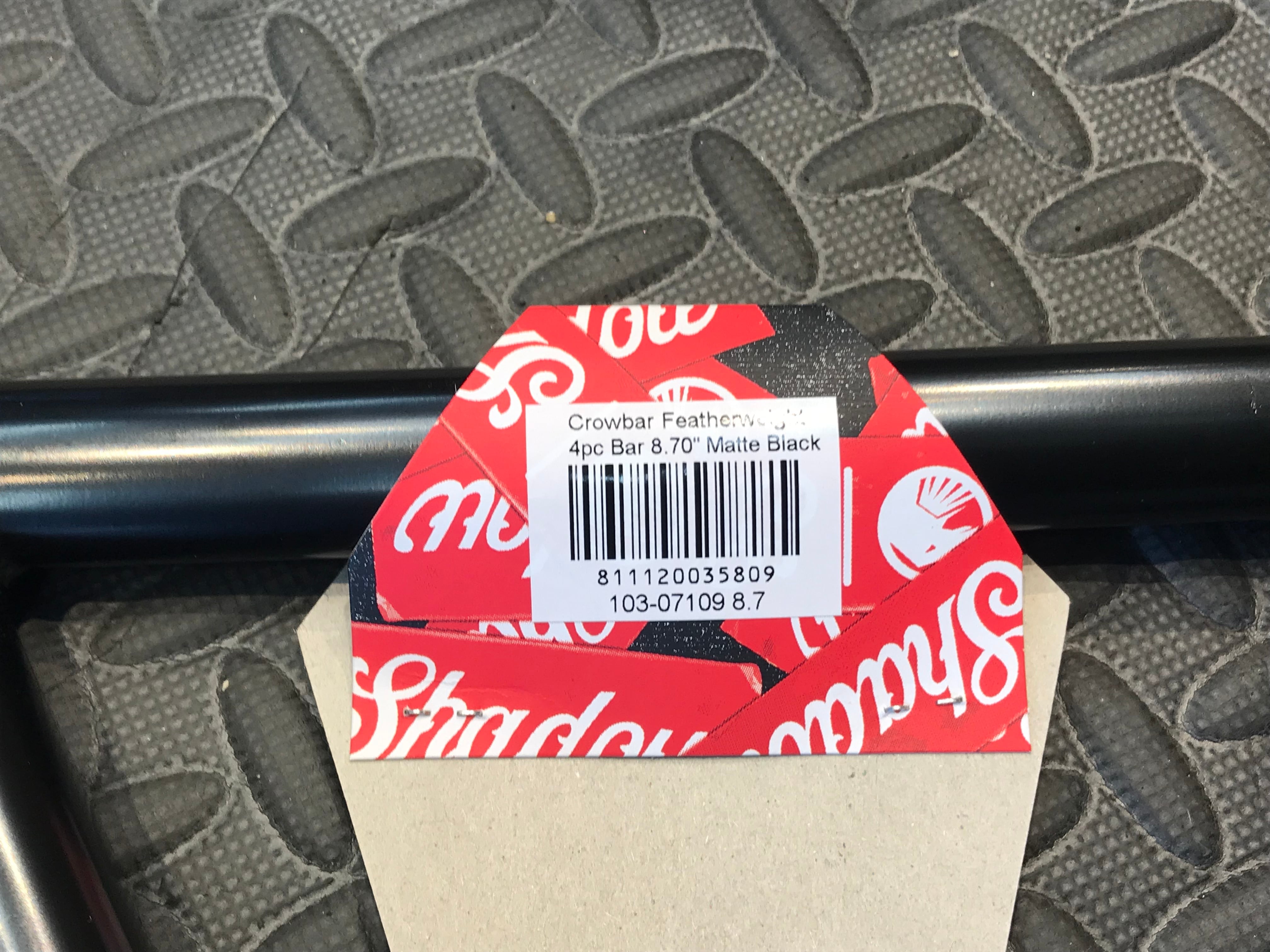 8.7” / 9.1” SHADOW FEATHERWEIGHT 4pc Bar Black | bmxshop