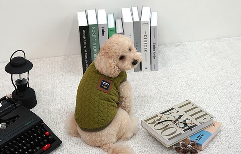 【SALE】 quilting vest 2color S ~ 2XL / 犬服 秋冬 新作 ドッグウェア キルティング フリース トップス 可愛い 犬の服 暖かい 袖なし アウター ペット わんこ服 小型犬 中型犬 猫 outer29