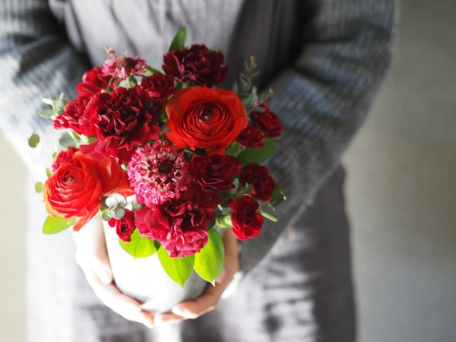 【生花アレンジメント】バースデーカラーアレンジメント（1月）※1/1～1/5指定不可