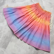 フラダンス 衣装 紐パウスカート ピンク系 フラ ダンス グラデーション 鮮やか ハワイアン 赤 青 紫 華やか パウスカート アロハ かわいい 明るい 紐 レッド系 オレンジ系 ブルー系 パープル系