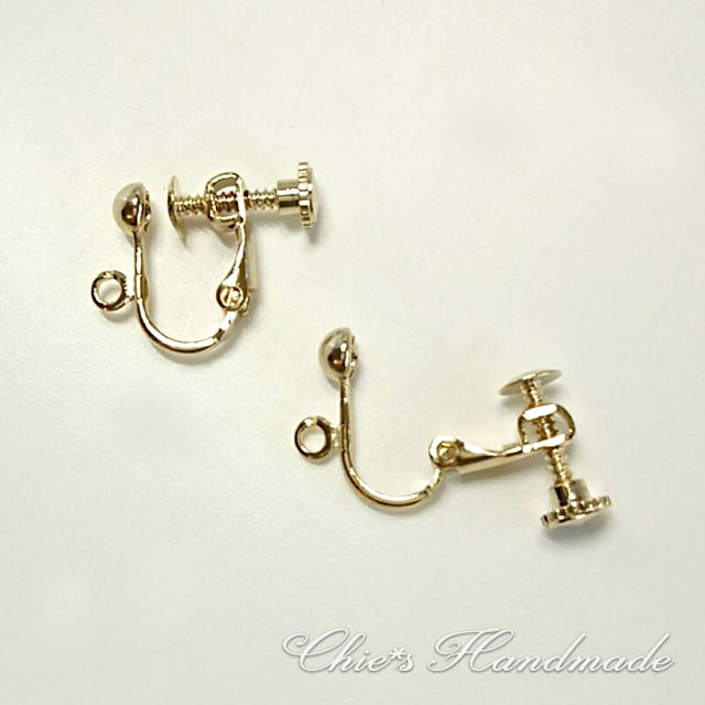 チェコビーズ（グリーン系）と貝モチーフピアス10 | Chie*s Handmade