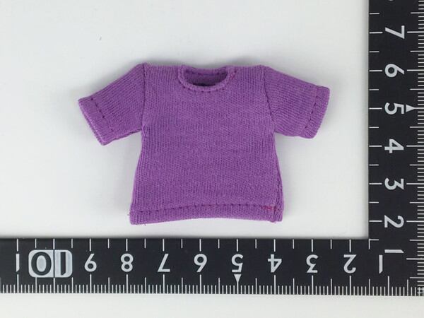 燦燦7b ドール服 1/6 オビツ11 半袖Tシャツ 紫 - 画像1
