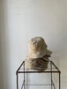 DA'S / Tana Cap “vintage linen”(ダズのネイビーのハンドステッチが入ったタナキャップ)