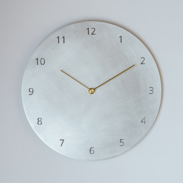 壁掛け時計 ＜タイプ2-300＞ 数字入り / アルミニウム　minimal wall clock <type2-300 number> / aluminum