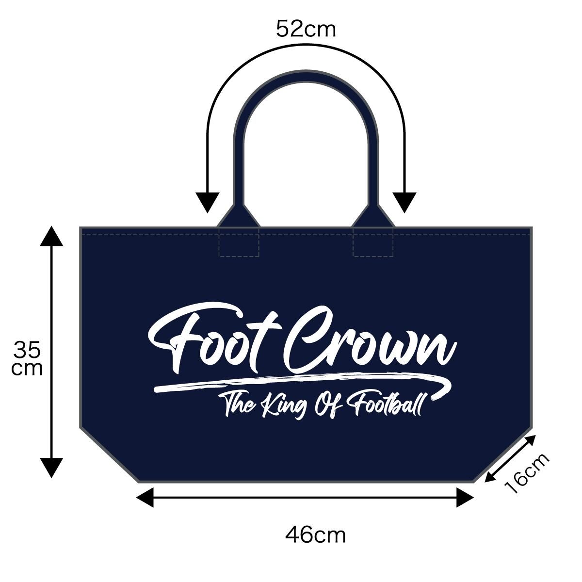 フットクラウン 筆記体ロゴ2 ヘヴィー キャンバス ジップトートバッグ | フットボールブランドFOOT CROWNーフットクラウン