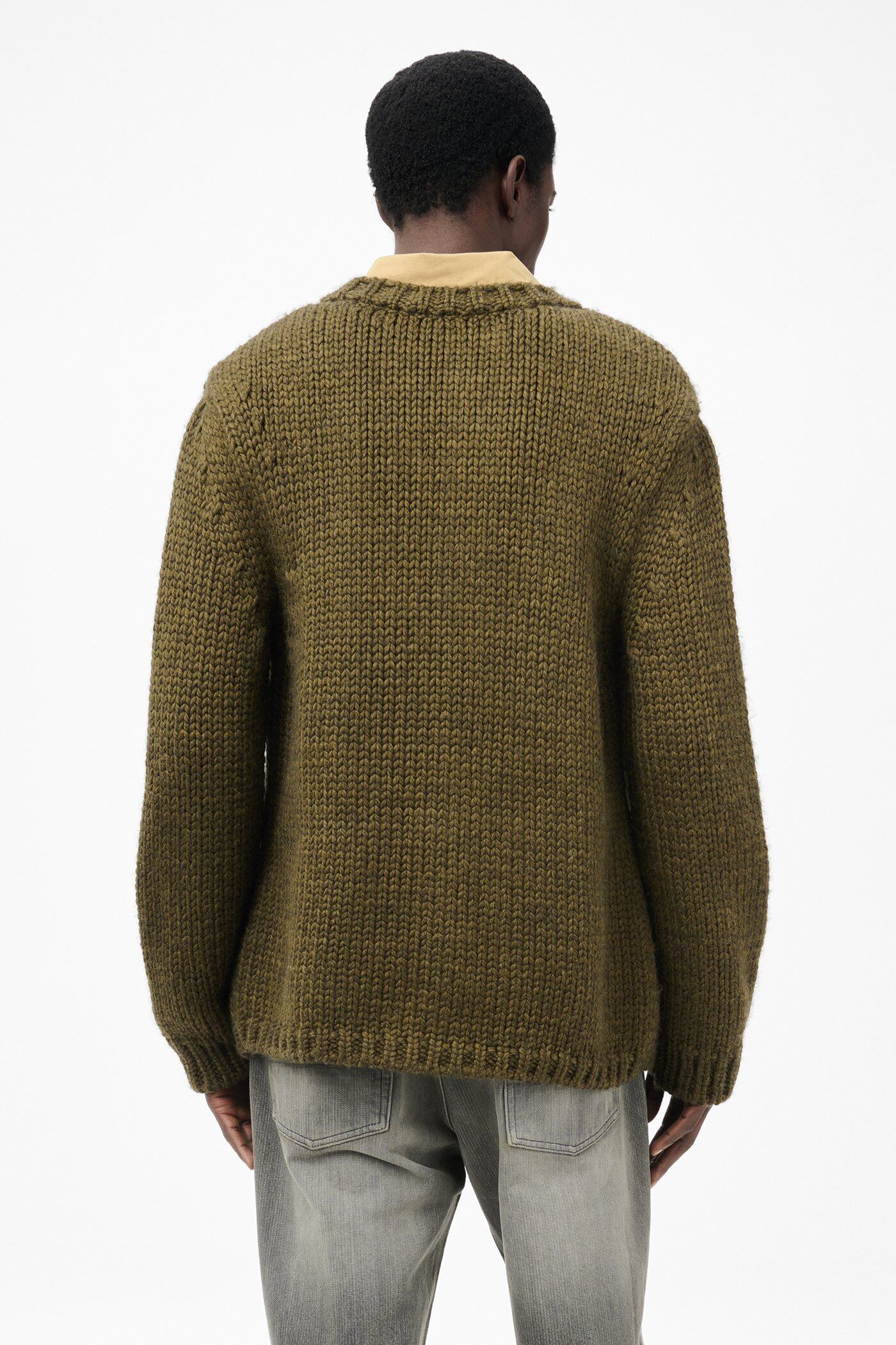 BPS OUR LEGACY OVER CARDIGAN Olive Mega Alpaca Wool M4253OO | BEST
