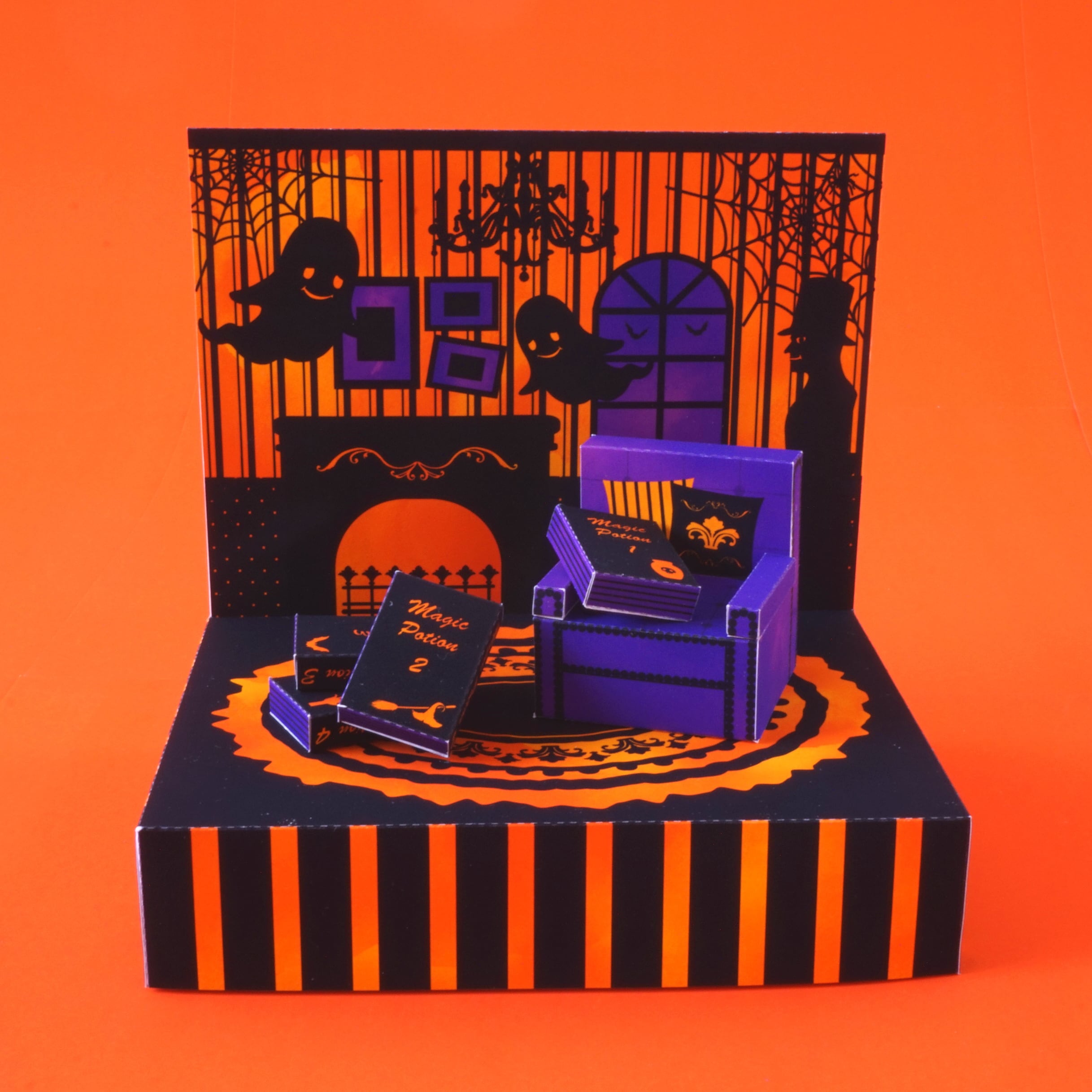 ハロウィンキャンディBOX（ゴーストハウス） | 紙あそび製作所pepal