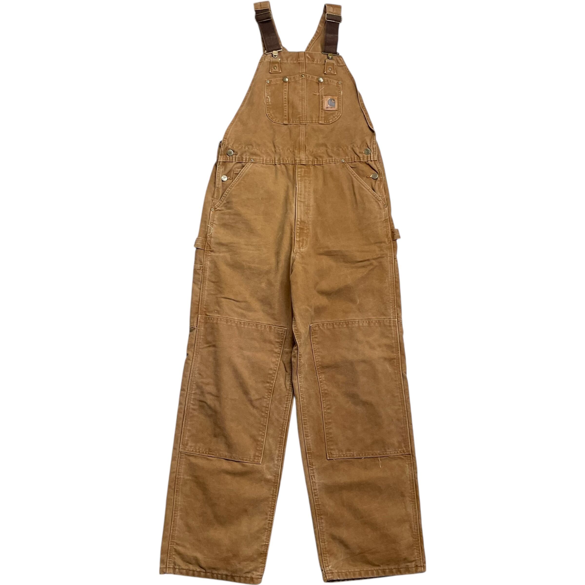 《実寸 W36L30》Carhartt カーハート オーバーオール ダブルニー ブラウン no.5460