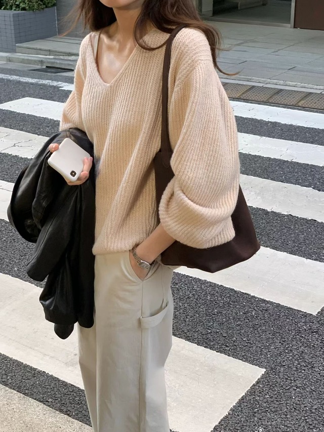 (即納) ounce / Mohair v hatchi knit