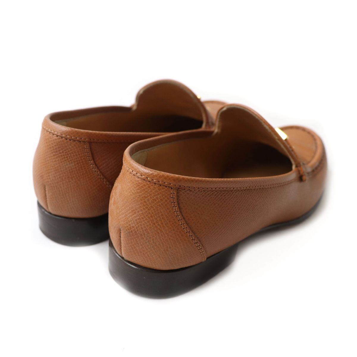 エルメス　コンスタンス　ローファー　レザー　ゴールド金具 モカシン 36.5 エルメス コンスタンス ローファー レザー ゴールド金具 モカシン 36.5