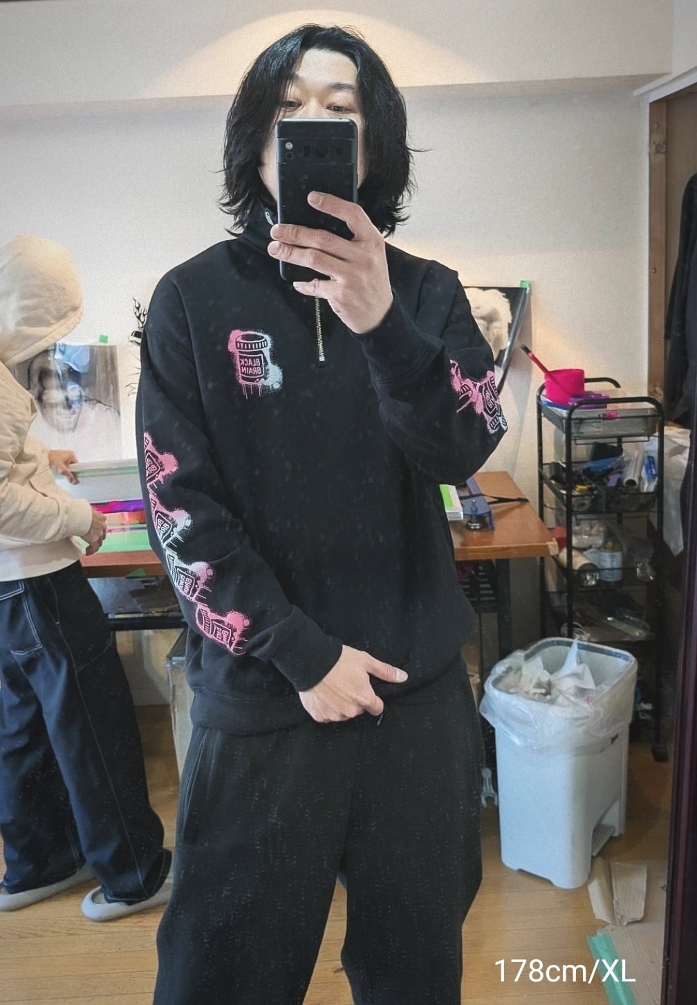 Dripped Half Zip Top | BLACK BRAIN