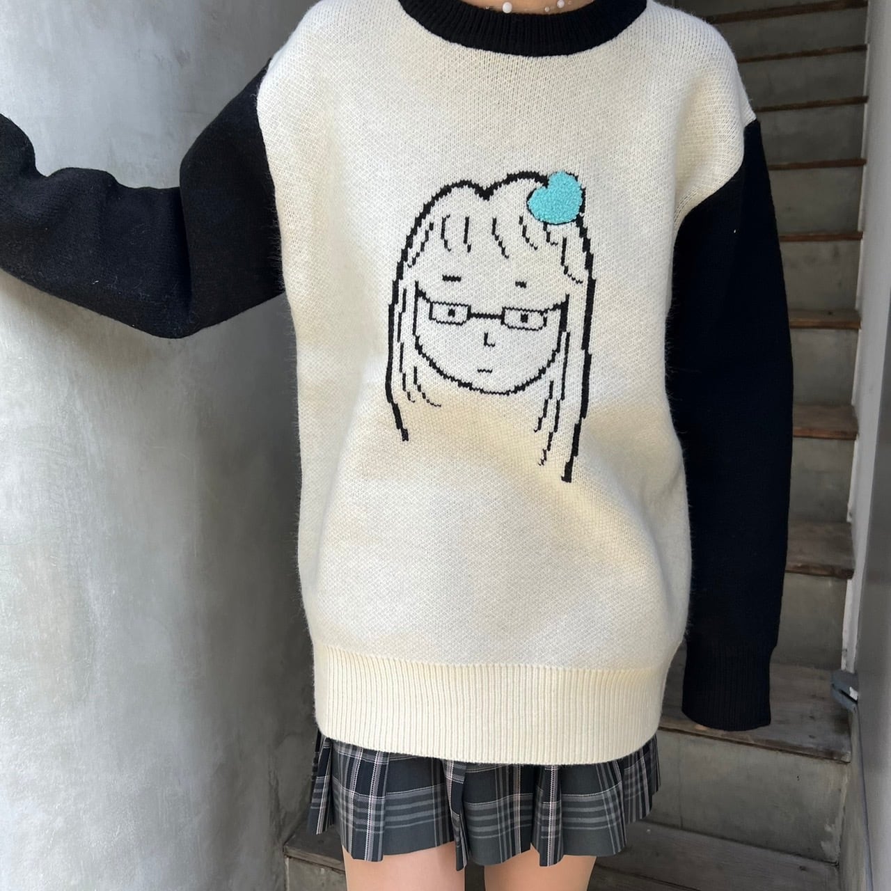 ラグランニットセーター_LN02025