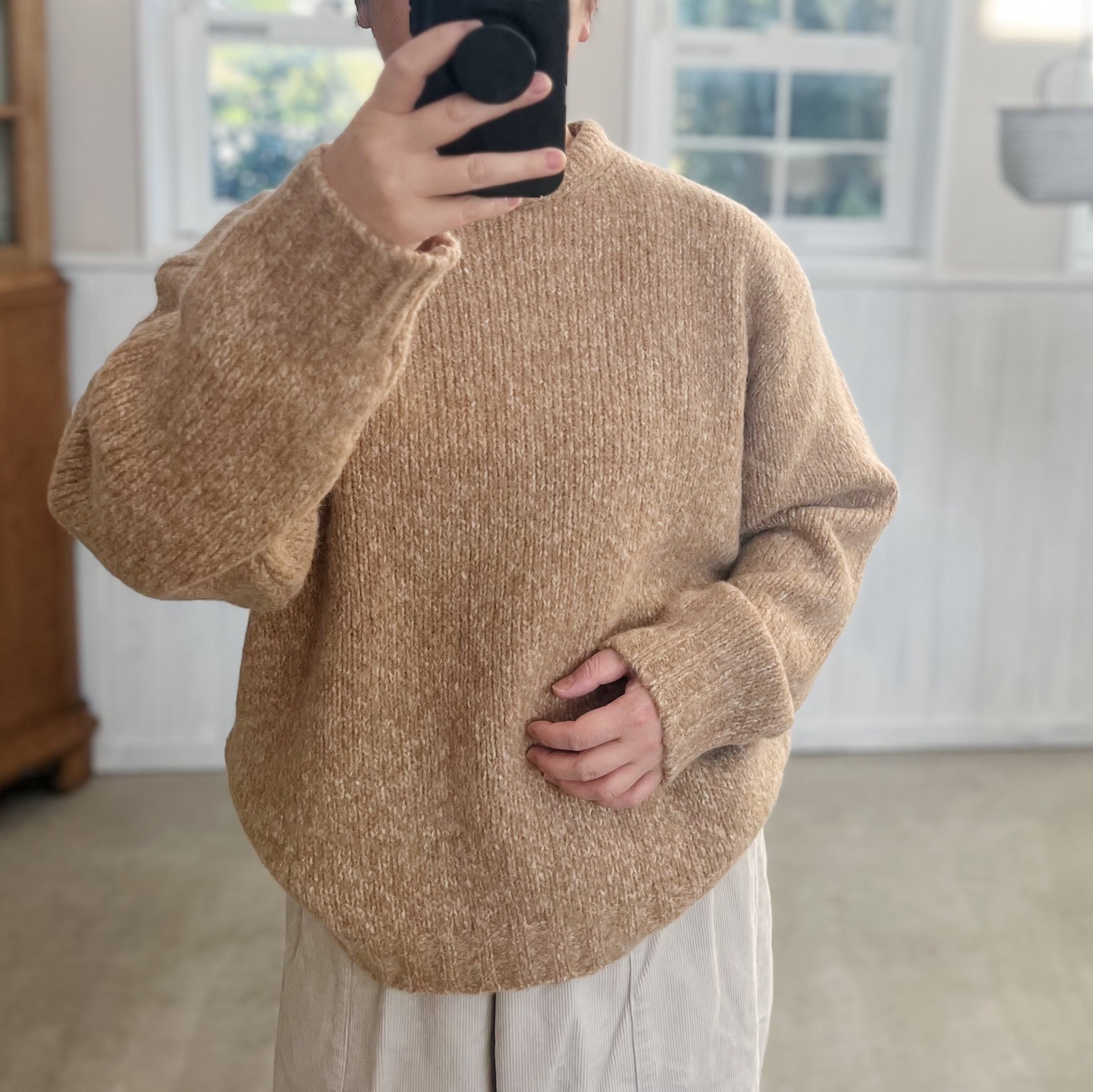 miho umezawa】 BABY ALPACA MIX YARN wide pullover | le feuillage