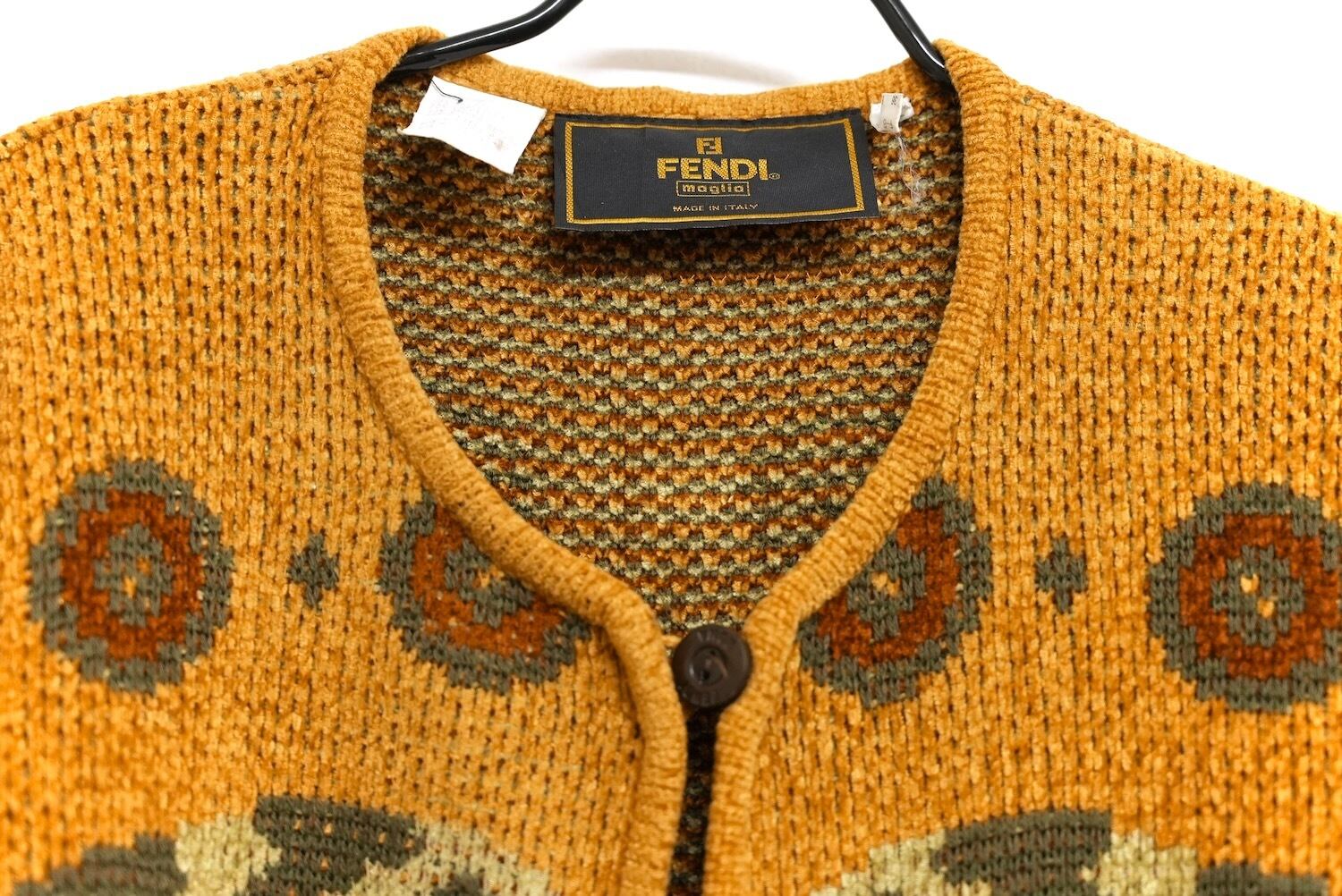3812R4 FENDI maglia MADE IN ITALY ニット カーディガン 総柄