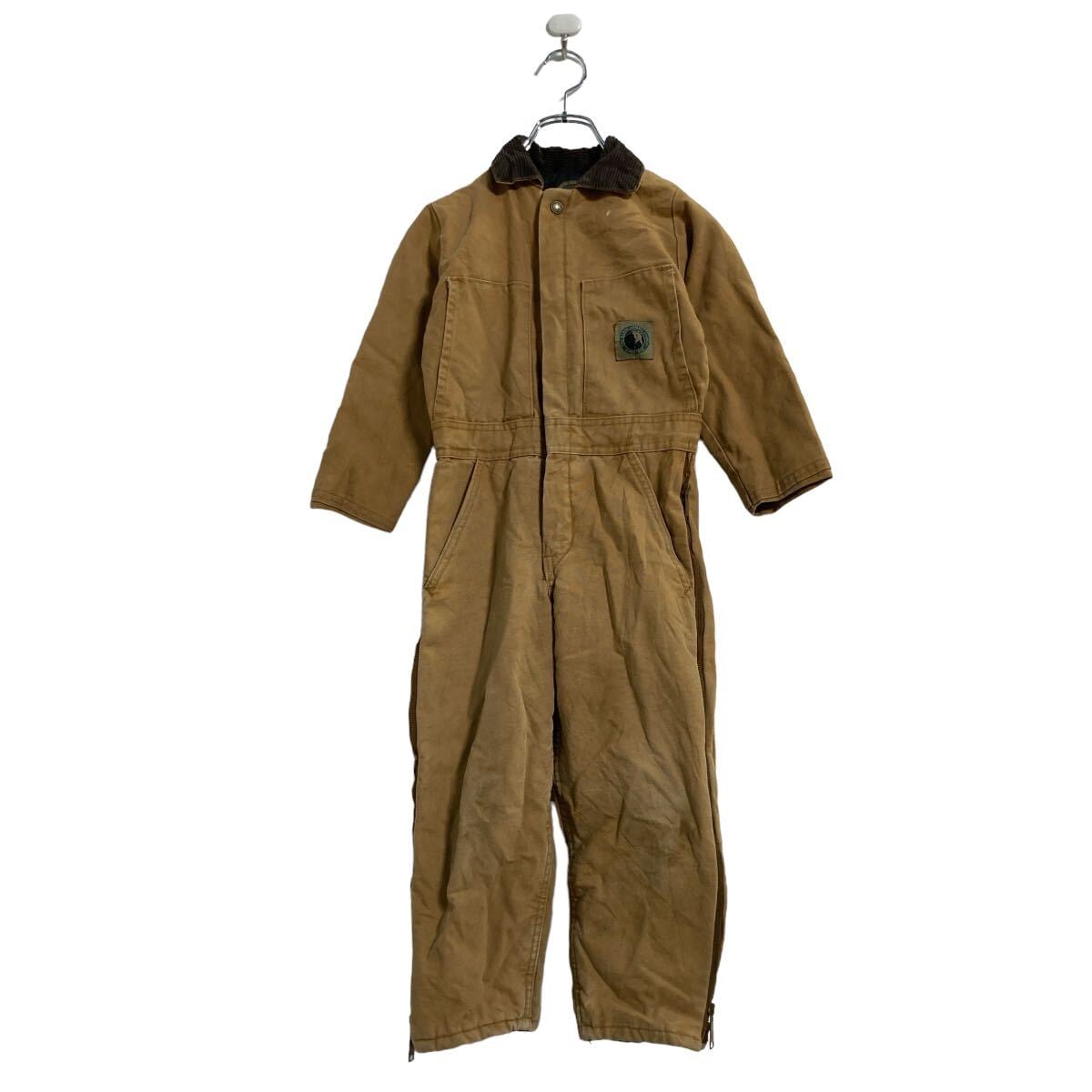 Berne Apparel ダック 中綿 長袖つなぎ W26 キッズ S ブラウン Berne Apparel ダック 中綿 長袖つなぎ W26 キッズ S ブラウン