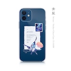 青藍 - 和風 ステッカー iPhone クリアケース（ハード or ソフト）【23-24AW】