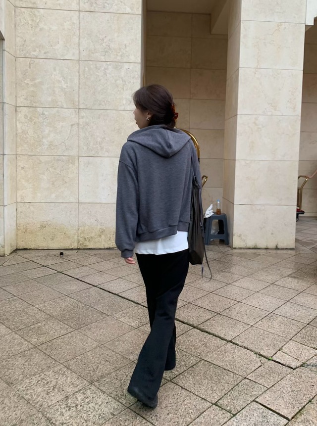 (予約) fl lanel / Skin fleece hood zipup 2color