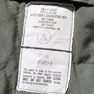美品 XL 00年 PROPPER アラミド CWU-45/P 米軍実物 USAF フライトジャケット