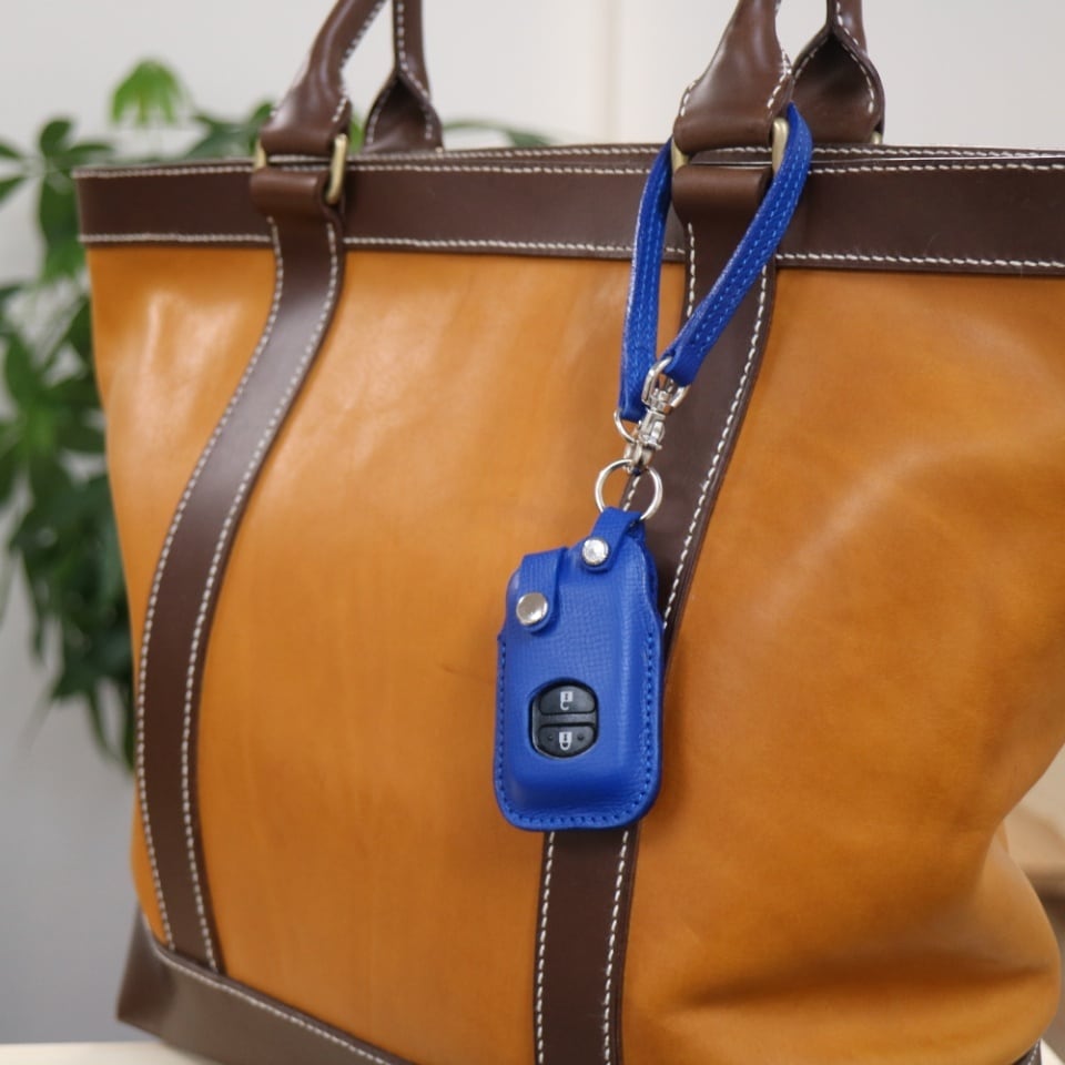 高級皮革ヴォーエプソンを使った バックストラップ【レザーキーベルト