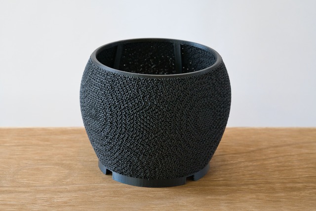 ころん鉢(3.5号サイズ)｜メッシュ構造・ブラック
