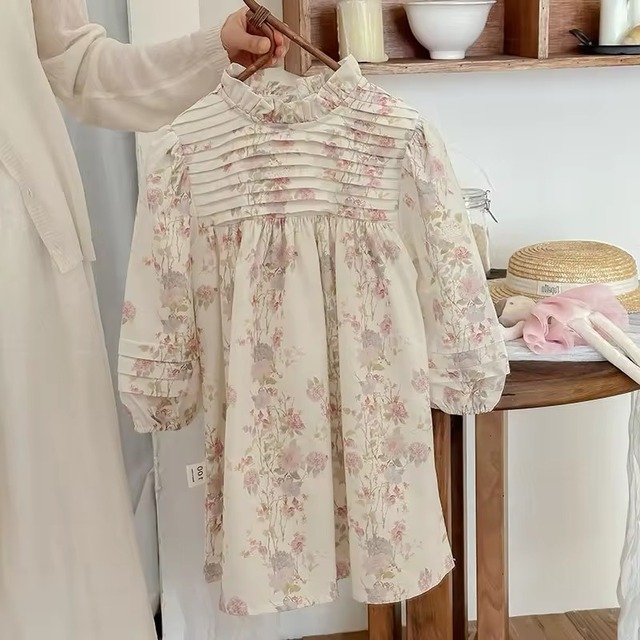 【取寄】すっきり大人可愛いピンクフローラルワンピース