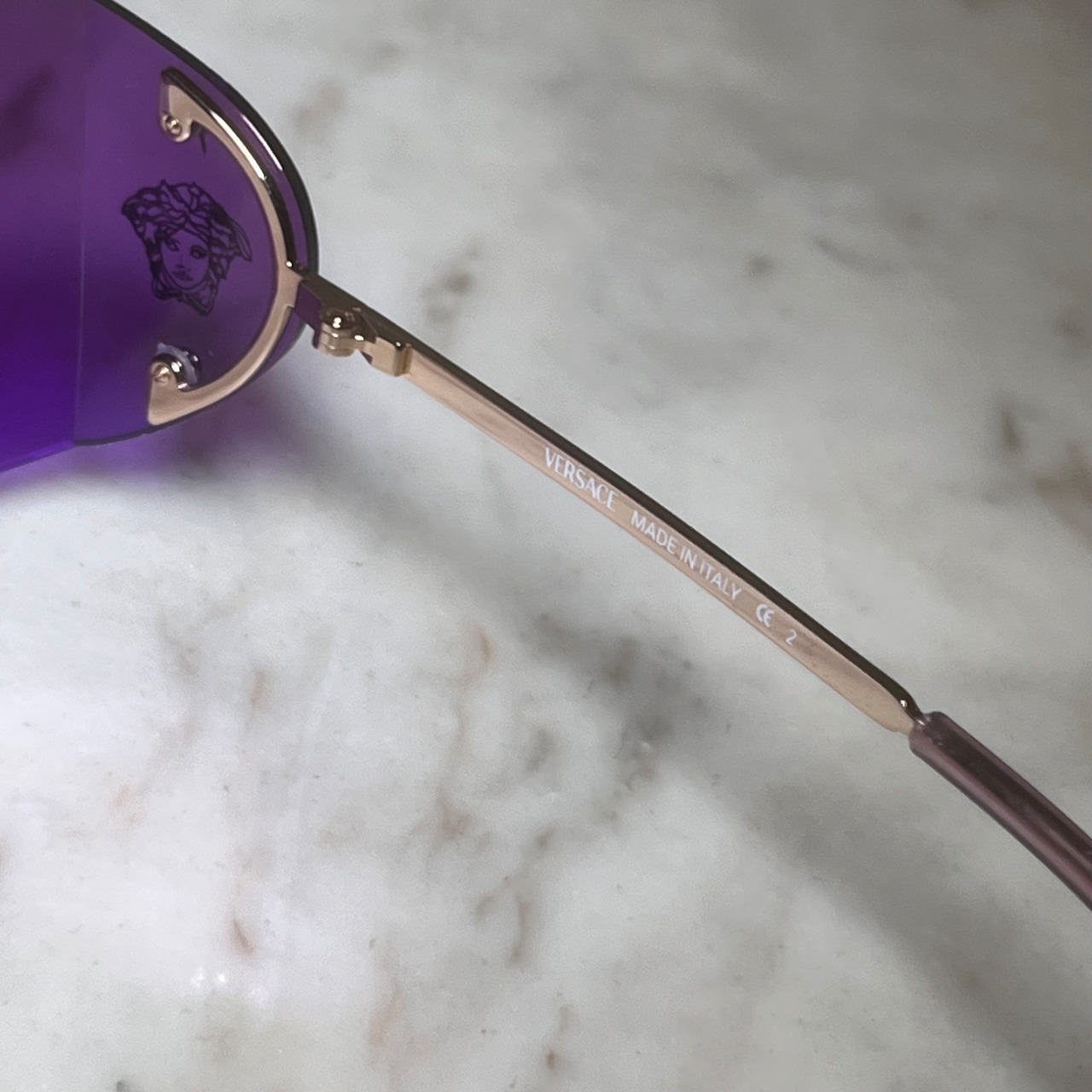 VERSACE full shield purple sunglasses