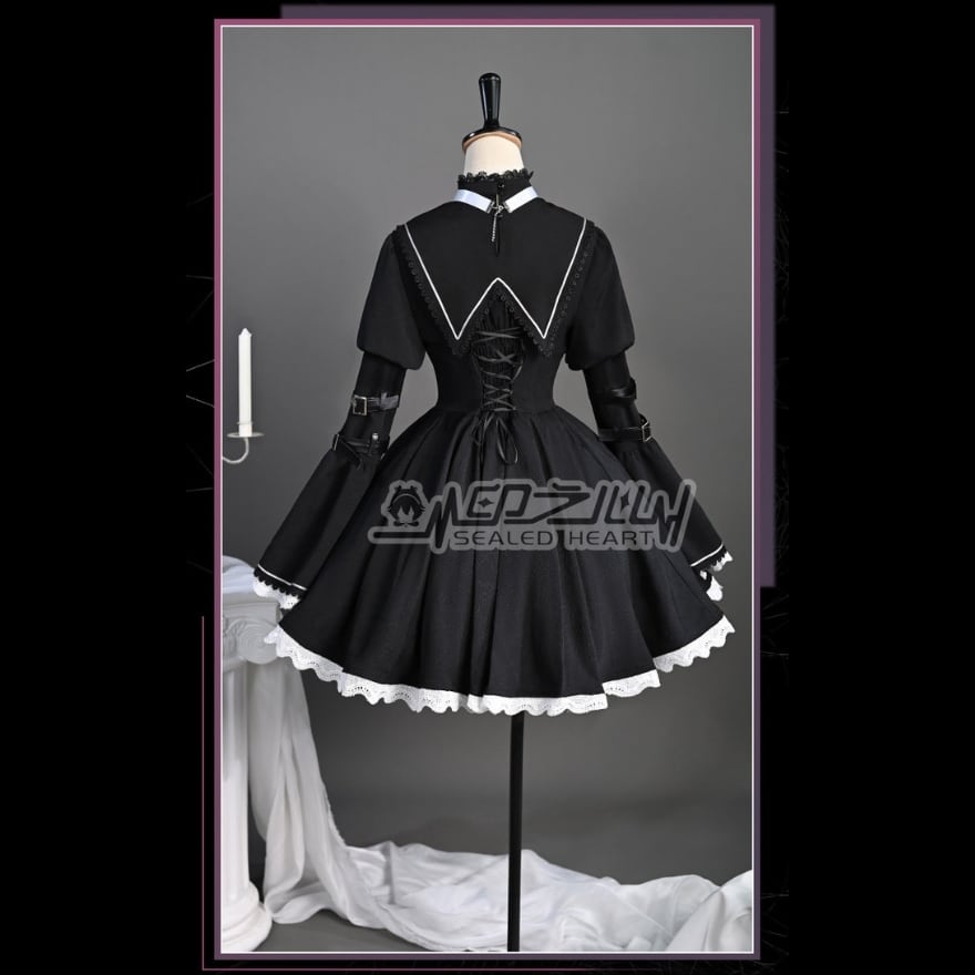 ゴシックロリィタ セットアップ ハードベルト×漆黒プリンセス スタイル