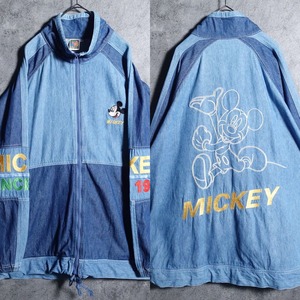 90s "Mickey" embroidery design denim jacket