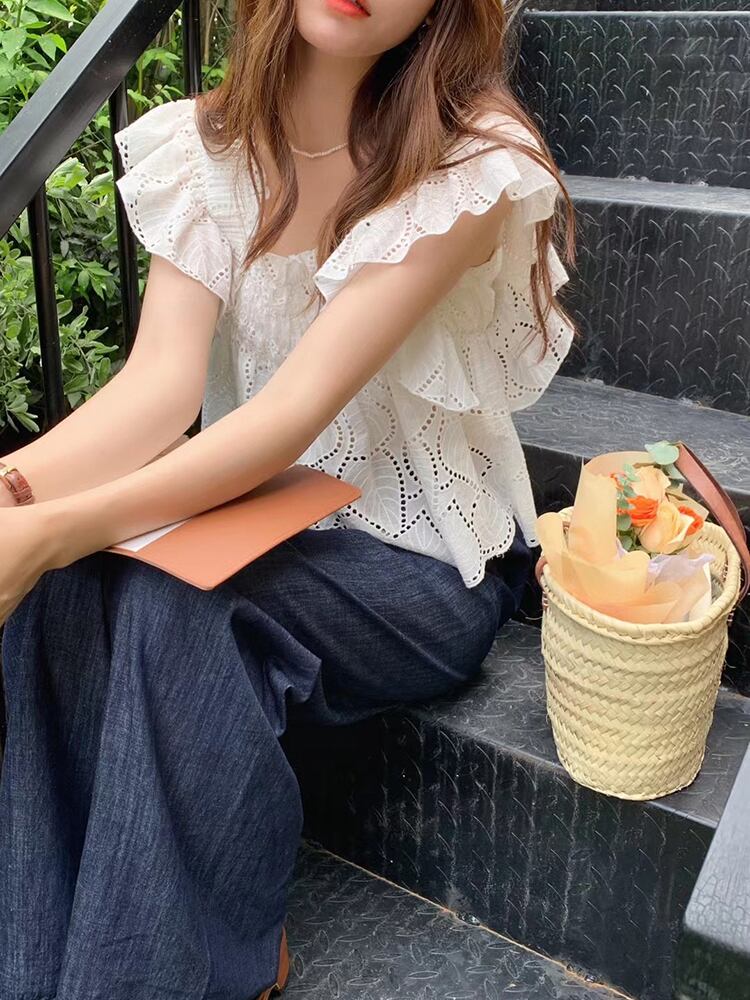 ショートシャツ サマー薄手 夏物 ビッグFスモールZ韓国43154020549