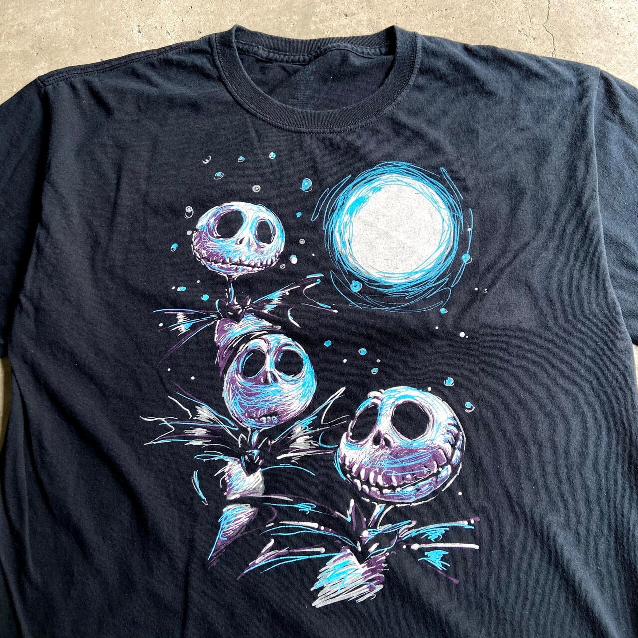 DISNEY ディズニー ナイトメアー・ビフォア・クリスマス ジャック キャラクタープリントTシャツ メンズL 古着 The Nightmare  Before Christmas ブラック 黒 【Tシャツ】【SA2204】【TS2206】 | cave 古着屋【公式】古着通販サイト